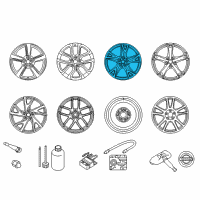 OEM Nissan 370Z Aluminum Wheel Diagram - D0300-1EC4A