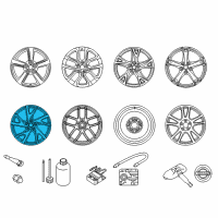 OEM 2014 Nissan 370Z Aluminum Wheel (19X9 5 Y-Spoke) Diagram - D0C00-3GY4A