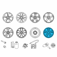 OEM 2011 Infiniti M37 Spare Tire Components (Spare wheel) Diagram - 40300-JK00B