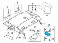 OEM 2022 Hyundai Ioniq 5 LAMP ASSY-ROOM Diagram - 92850-GI010-YGU