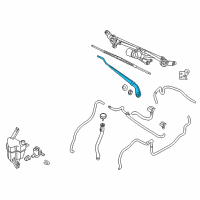 OEM 2012 Nissan Cube Windshield Wiper Arm Assembly Diagram - 28886-1FE0A