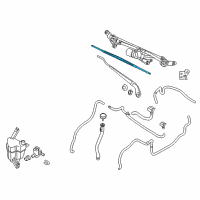 OEM 2012 Nissan Cube Window Wiper Blade Assembly Diagram - 28890-1FC2A