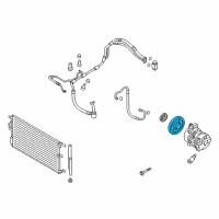 OEM 2017 Hyundai Tucson PULLEY Assembly-Air Conditioning Compressor Diagram - 97643-D3300