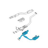 OEM 2008 Hyundai Tiburon Tail With Muffler Pipe Diagram - 28700-2C252