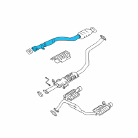 OEM Hyundai Tiburon Front Exhaust Pipe Diagram - 28610-2C365