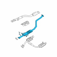 OEM Hyundai Tiburon Center Exhaust Pipe Diagram - 28650-2C250