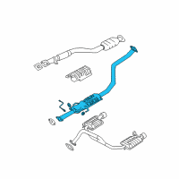 OEM 2008 Hyundai Tiburon Center Exhaust Pipe Diagram - 28650-2C250