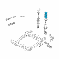 OEM 2002 Kia Sedona Spring-Coil, Front Diagram - 0K52Y34011BDS