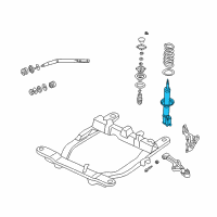 OEM 2005 Kia Sedona Front Shock Absorber Assembly, Left Diagram - 1K52Y34900B