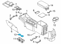OEM Ford Maverick INSERT ASY - CONSOLE Diagram - NZ6Z-6013562-AA