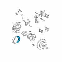 OEM 2010 Toyota Camry Park Brake Shoes Diagram - 46550-06020