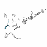 OEM Infiniti EX35 Power Steering Hose & Tube Assembly Diagram - 49721-JK000