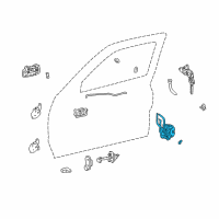 OEM 1996 Toyota Tacoma Lock Assembly Diagram - 69320-35200