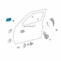 OEM 2004 Toyota Tacoma Handle, Outside Diagram - 69220-35020