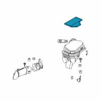 OEM BMW M6 Air Filter Element, Right Diagram - 13-72-7-834-714