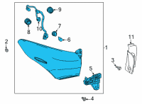 OEM 2022 Toyota Highlander Tail Lamp Assembly Diagram - 81550-0E230