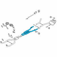 OEM 2014 BMW 650i Gran Coupe Centre Muffler Diagram - 18-30-7-629-377