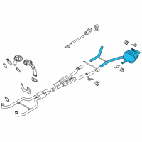 OEM 2013 BMW 650i xDrive Gran Coupe Rear Silencer, Left, With Exhaust Flap Diagram - 18-30-7-629-137