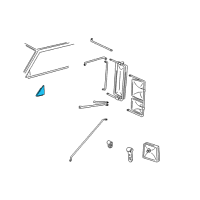 OEM 1996 Chevrolet K1500 Suburban Cover Asm-Outside Rear View Mirror Opening RH Diagram - 15960124