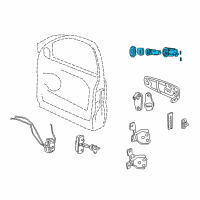 OEM Jeep Grand Cherokee Cylinder Lock-Door Lock Diagram - 5013682AA