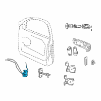 OEM 2004 Jeep Grand Cherokee Front Door Latch Diagram - 55363472AG