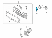 OEM 2021 Hyundai Sonata Gasket-EGR Pipe Diagram - 28492-2J000