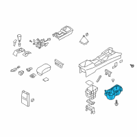 OEM 2012 Hyundai Elantra Cup Holder Assembly Diagram - 84670-2L100-4W