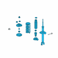 OEM 2009 Honda Accord Shock Absorber Assembly, Left Rear Diagram - 52620-TA1-A05