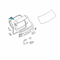 OEM 2010 BMW X5 Hinge, Trunk Lid, Top Left Diagram - 41-62-7-170-921