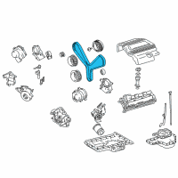 OEM Lexus GS430 Belt, TIMIMG Diagram - 13568-09070