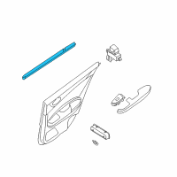 OEM 2009 Nissan Maxima Weatherstrip-Rear Door Inside, RH Diagram - 82834-9N00A