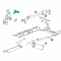 OEM 2013 Chevrolet Cruze Catalytic Converter Bracket Diagram - 55569316