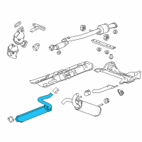 OEM 2013 Chevrolet Cruze Center Muffler Diagram - 13410647