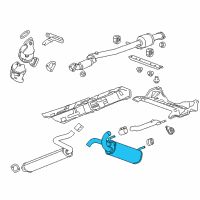 OEM Chevrolet Cruze Rear Muffler Diagram - 13358829