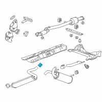 OEM 2014 Chevrolet Cruze Center Muffler Clamp Diagram - 13278368