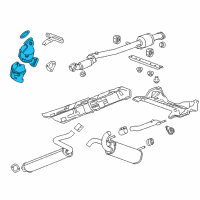 OEM 2013 Buick Encore Warm Up 3Way Catalytic Convertor Assembly Diagram - 25196253