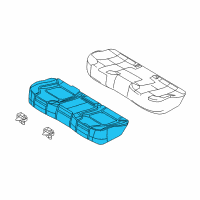 OEM 2017 Ford Police Interceptor Sedan Seat Cushion Pad Diagram - DG1Z-54600A88-A