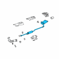 OEM 2012 Honda Accord Muffler, Exhuast Diagram - 18307-TE0-A02