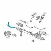 OEM 2009 Acura RL End, Passenger Side Tie Rod Diagram - 53540-SJA-014