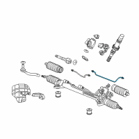 OEM 2008 Acura RL Pipe Assembly, Passenger Side Feed Diagram - 53670-SJA-A01