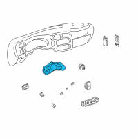 OEM Chevrolet S10 Instrument Cluster Assemblly Diagram - 9353815