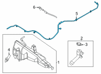 OEM 2022 Ford Maverick HOSE - WINDSHIELD WASHER Diagram - NZ6Z-17A605-B