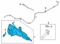 OEM 2022 Ford Maverick RESERVOIR - WINDSHIELD WASHER Diagram - NZ6Z-17618-A