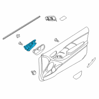 OEM 2015 Kia Forte5 Door Inside Handle Assembly, Left Diagram - 82610A7010CR