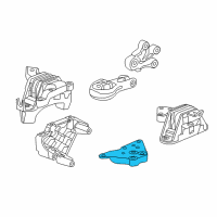 OEM 2011 Chevrolet Volt Transmission Mount Bracket Diagram - 20979292