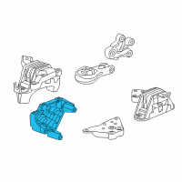 OEM 2013 Chevrolet Volt Mount Bracket Diagram - 22901603