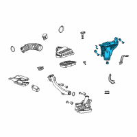 OEM 2009 Honda Accord Case Set, Air Cleaner Diagram - 17201-R40-A00