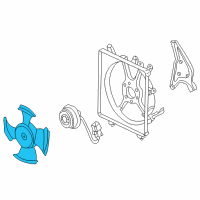 OEM 2003 Honda Civic Fan, Cooling (Mitsuba) Diagram - 38611-PMM-A01