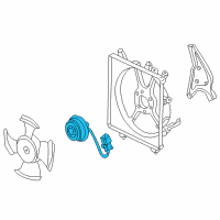 OEM Honda Civic Motor, Cooling Fan Diagram - 38616-PMM-A01