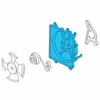 OEM Honda Civic Shroud, Air Conditioner Diagram - 38615-PMM-C12